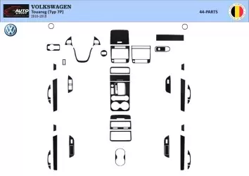 Volkswagen Touareg 2011-2017 3D Interior Dashboard Trim Kit Dash Trim Dekor 35-Parts