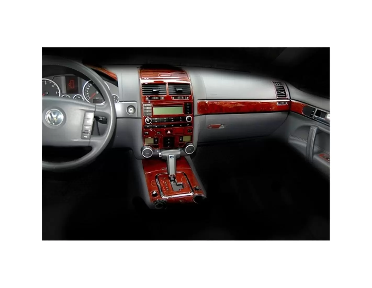 Volkswagen Toureg 09.2010 3D Decor de carlinga su interior del coche 24-Partes