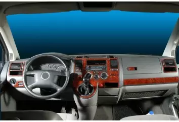 Volkswagen Transporter T5 08.03-08.09 3M 3D Interior Dashboard Trim Kit Dash Trim Dekor 29-Parts