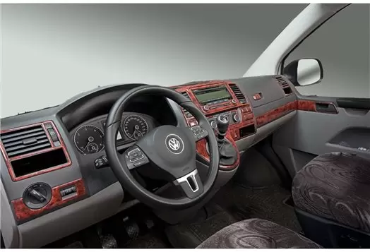 Volkswagen Transporter T6 09.2009 Kit Rivestimento Cruscotto all'interno del veicolo Cruscotti personalizzati 37-Decori