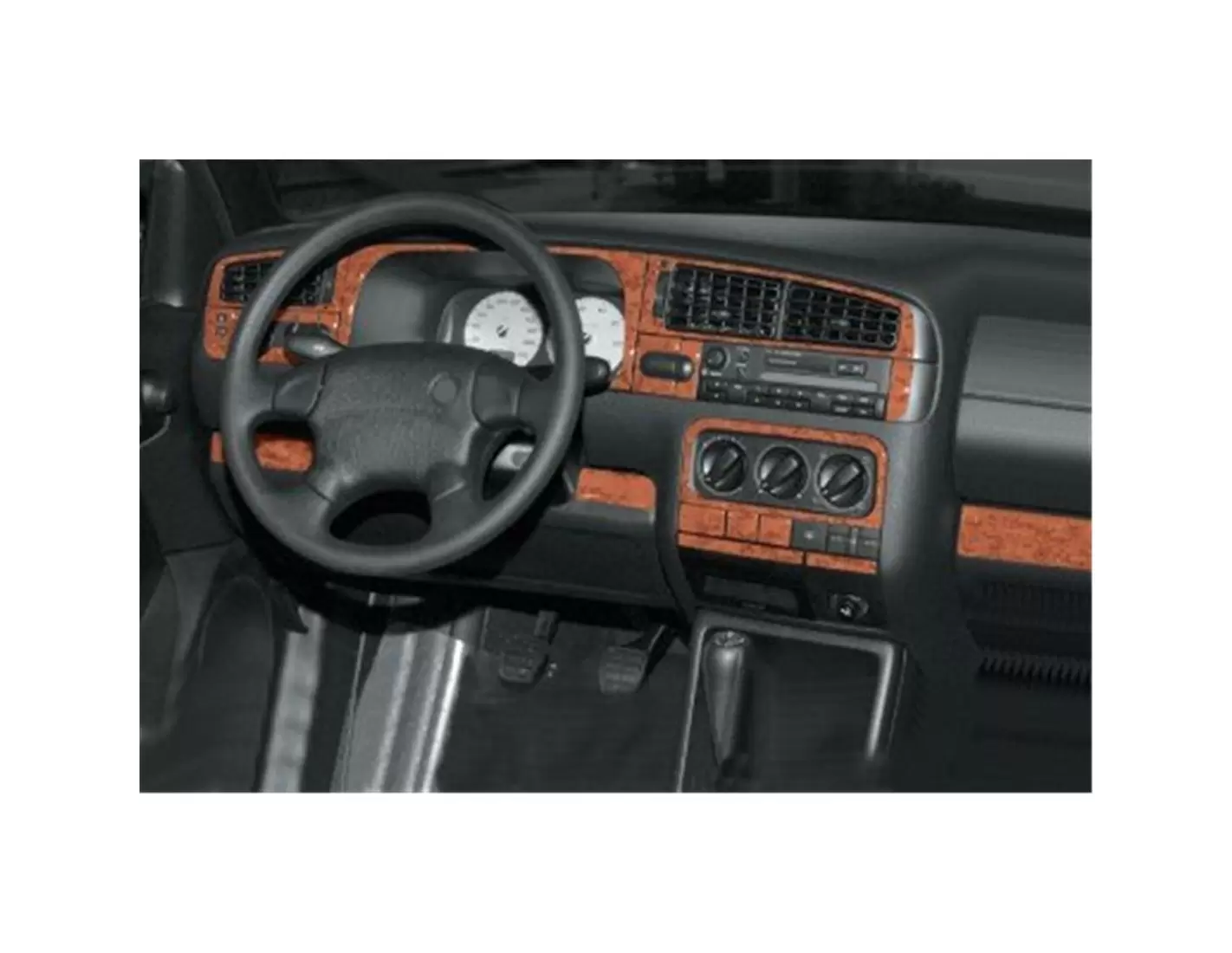 Volkswagen Vento 04.95-09.97 3M 3D Interior Dashboard Trim Kit Dash Trim Dekor 23-Parts