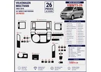 Volkswagen Multivan 2003-2010 kit cruscotto 3D, 26 pezzi