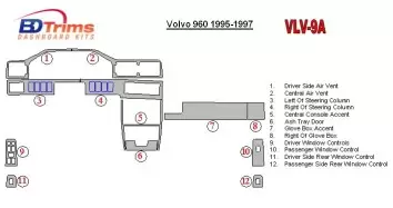 Volvo 960 1995-1997 Full Set Interior BD Dash Trim Kit