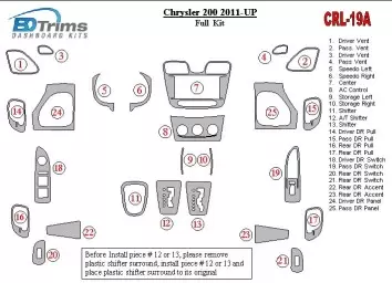 Chrysler 200 2011-UP Full Set Interior BD Dash Trim Kit