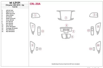 Chrysler 200 2015-UP Full Set BD Interieur Dashboard Bekleding Volhouder