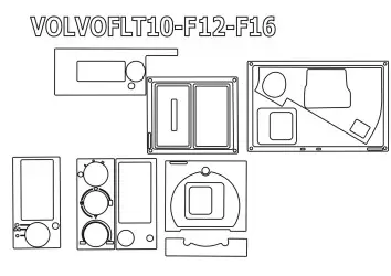 Volvo FL-Series FL10 FLT 3D Inleg dashboard Interieurset aansluitend en pasgemaakt op he 13 -Teile