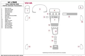Volvo S40 2000-2000 Ensemble Complet, Boîte automatique BD Kit la décoration du tableau de bord - 1 - habillage decor de tableau