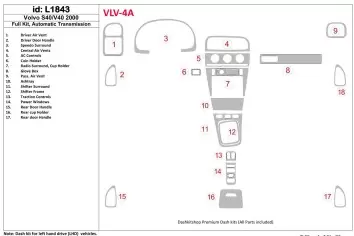 Volvo S40 2000-2000 Full Set, Automatic Gear Interior BD Dash Trim Kit