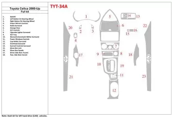 Toyota Celica 2000-UP 2 Doors Interior BD Dash Trim Kit