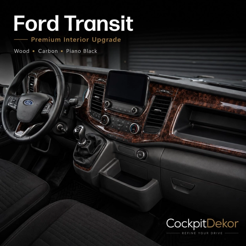 Ford New Transit 2020 kit rivestimento cruscotto e interni 3D 27 pezzi