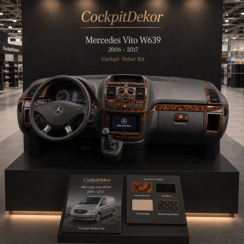 Mercedes Vito W639 2004-2006 3D kit décoration intérieure tableau de bord 22 pièces
