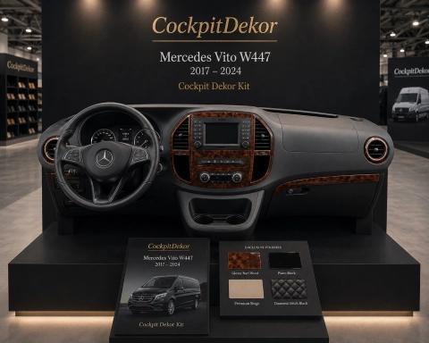 Mercedes-Benz Vito W447 2015-in poi kit rivestimento cruscotto e interni 3D 21 pezzi