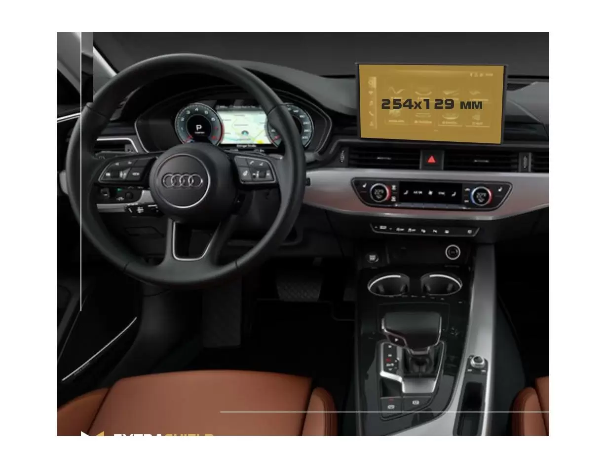 Audi A4 (B8) 2007 - 2015 Multimedia MMI 6,5" Vidrio protector de navegación transparente HD