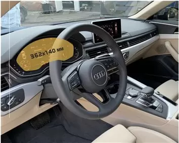Audi A4 (B9) Facelift 2019 - Present Digital Speedometer Audi Virtual Cockpit 12,3" Vidrio protector de navegación transparente 