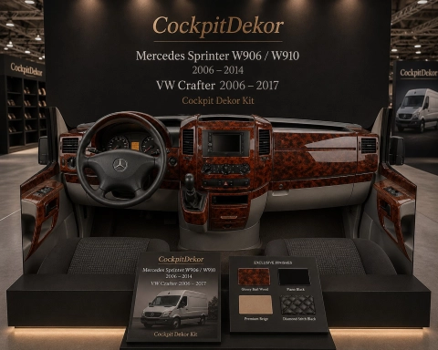 Mercedes Sprinter W906 2015 - à aujourd’hui 3D kit décoration intérieure tableau de bord 51 pièces