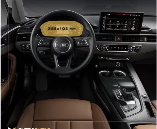 Audi A4 (B9) Pre-facelift 2015 - 2020 Digital Speedometer Analog 12" Vidrio protector de navegación transparente HD