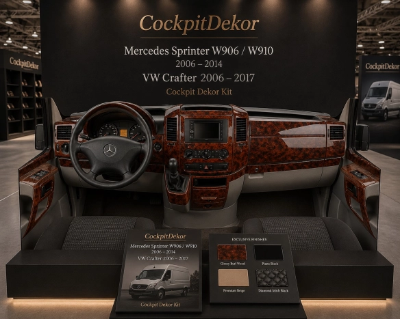 Mercedes Sprinter W906 2015 - à aujourd’hui 3D kit décoration intérieure tableau de bord 51 pièces
