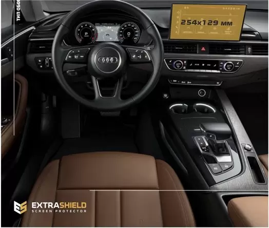 Audi A4 (B9) Pre-facelift 2015 - 2020 Digital Speedometer Audi Virtual Cockpit 12" DisplayschutzGlass Kratzfest Anti-Fingerprint