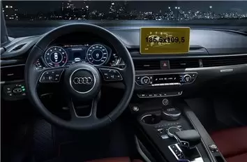 Audi A5 (8T) 2007 - 2016 Multimedia MMI 6,5" DisplayschutzGlass Kratzfest Anti-Fingerprint Transparent