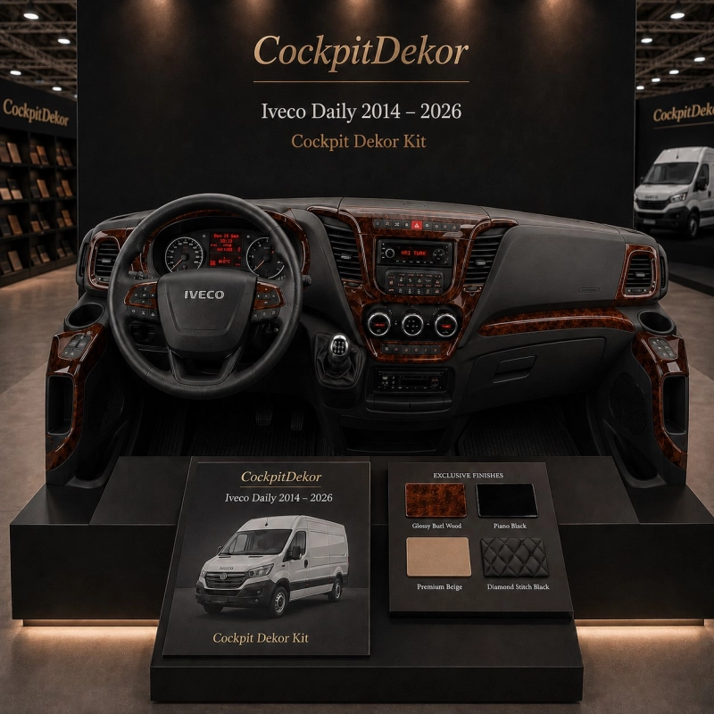 Iveco Daily 2014-heden 3D interieur dashboard decoratieset dashboard decor 38-delen