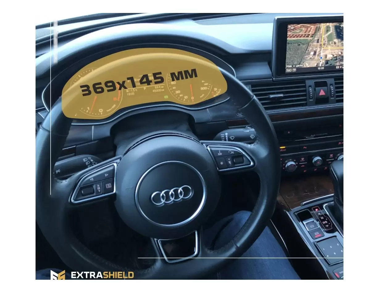 Audi A5 (F5) Facelift 2019 - Present Digital Speedometer Audi Virtual Cockpit 12,3" Vidrio protector de navegación transparente 