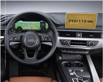 Audi A5 (F5) Pre-facelift 2016 - 2020 Digital Speedometer DisplayschutzGlass Kratzfest Anti-Fingerprint Transparent