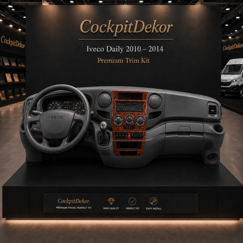 Iveco Daily 2010-heden 3D interieur dashboard decoratieset dashboard decor 4-delen