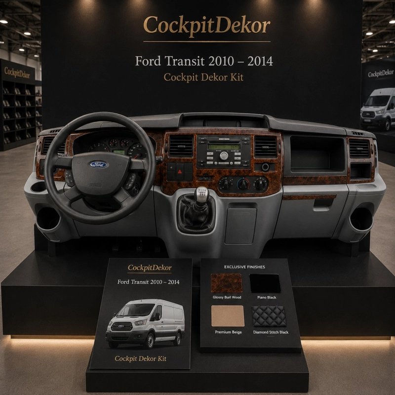 Ford Transit Journey 2006-2010 3D Cockpit Dekor Interieurleisten Set 23-teilig