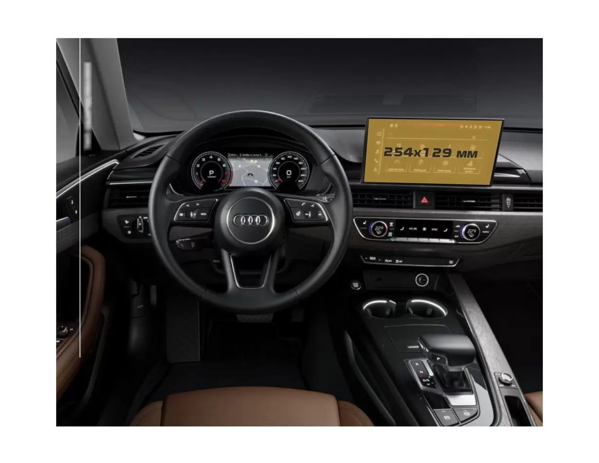 Audi A5 (F5) Pre-facelift 2016 - 2020 Multimedia 8,3" HD transparant navigatiebeschermglas