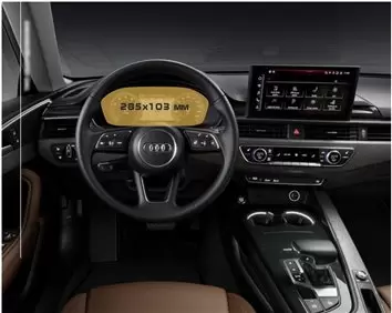 Audi A5 (F5) Pre-facelift 2016 - 2020 Multimedia MMI 7" DisplayschutzGlass Kratzfest Anti-Fingerprint Transparent