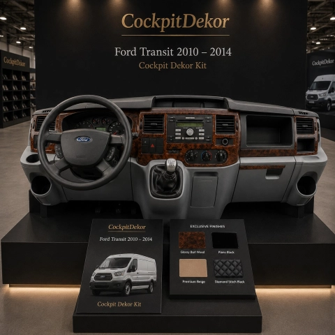 Ford Transit 2010-2014 3D interieur dashboard decoratieset dashboard decor 24-delen