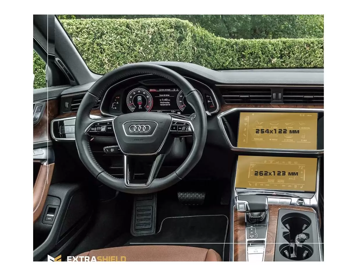 Audi A6 (?7) 2014 - 2018 Multimedia MMI 8" HD transparant navigatiebeschermglas