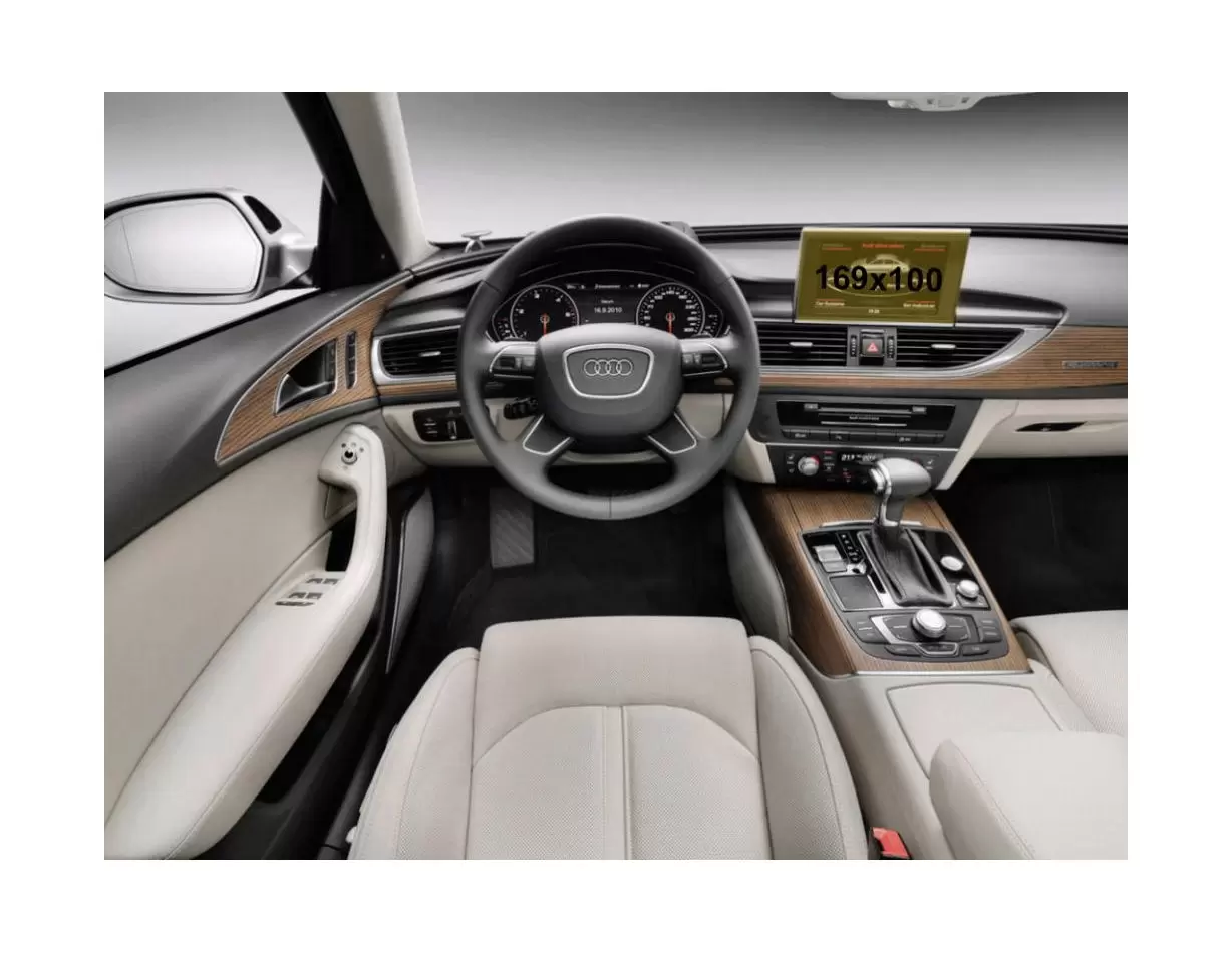 Audi A6 (?8) 2018 - Present Digital Speedometer Audi Virtual Cockpit 12,3" HD transparant navigatiebeschermglas