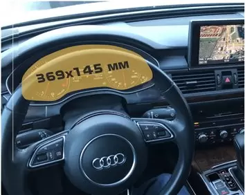 Audi A6 (?8) 2018 - Present Multimedia + Climate-Control 10,2-8,6" DisplayschutzGlass Kratzfest Anti-Fingerprint Transparent