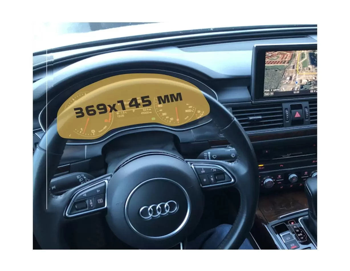 Audi A6 (?8) 2018 - Present Multimedia + Climate-Control 10,2-8,6" Vidrio protector de navegación transparente HD