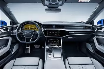 Audi A6 (?8) 2018 - Present Rear climate control DisplayschutzGlass Kratzfest Anti-Fingerprint Transparent