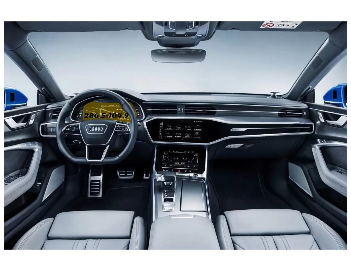 Audi A6 (?8) 2018 - Present Rear climate control HD transparant navigatiebeschermglas