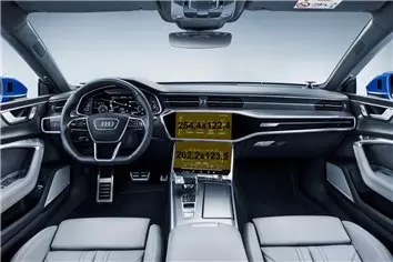 Audi A7 I (4G) 2014 - 2018 Multimedia MMI 8" DisplayschutzGlass Kratzfest Anti-Fingerprint Transparent