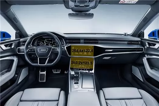Audi A7 I (4G) 2014 - 2018 Multimedia MMI 8" Vidrio protector de navegación transparente HD