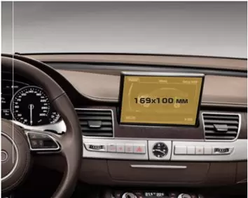 Audi A7 II (4K) 2017 - Present Digital Speedometer Audi Virtual Cockpit 12,3" DisplayschutzGlass Kratzfest Anti-Fingerprint Tran