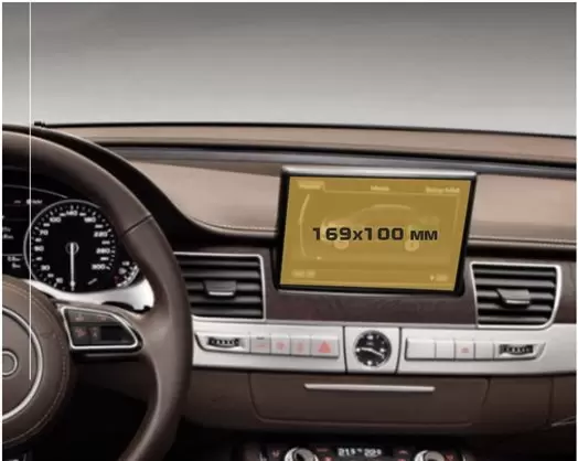 Audi A7 II (4K) 2017 - Present Digital Speedometer Audi Virtual Cockpit 12,3" HD transparant navigatiebeschermglas