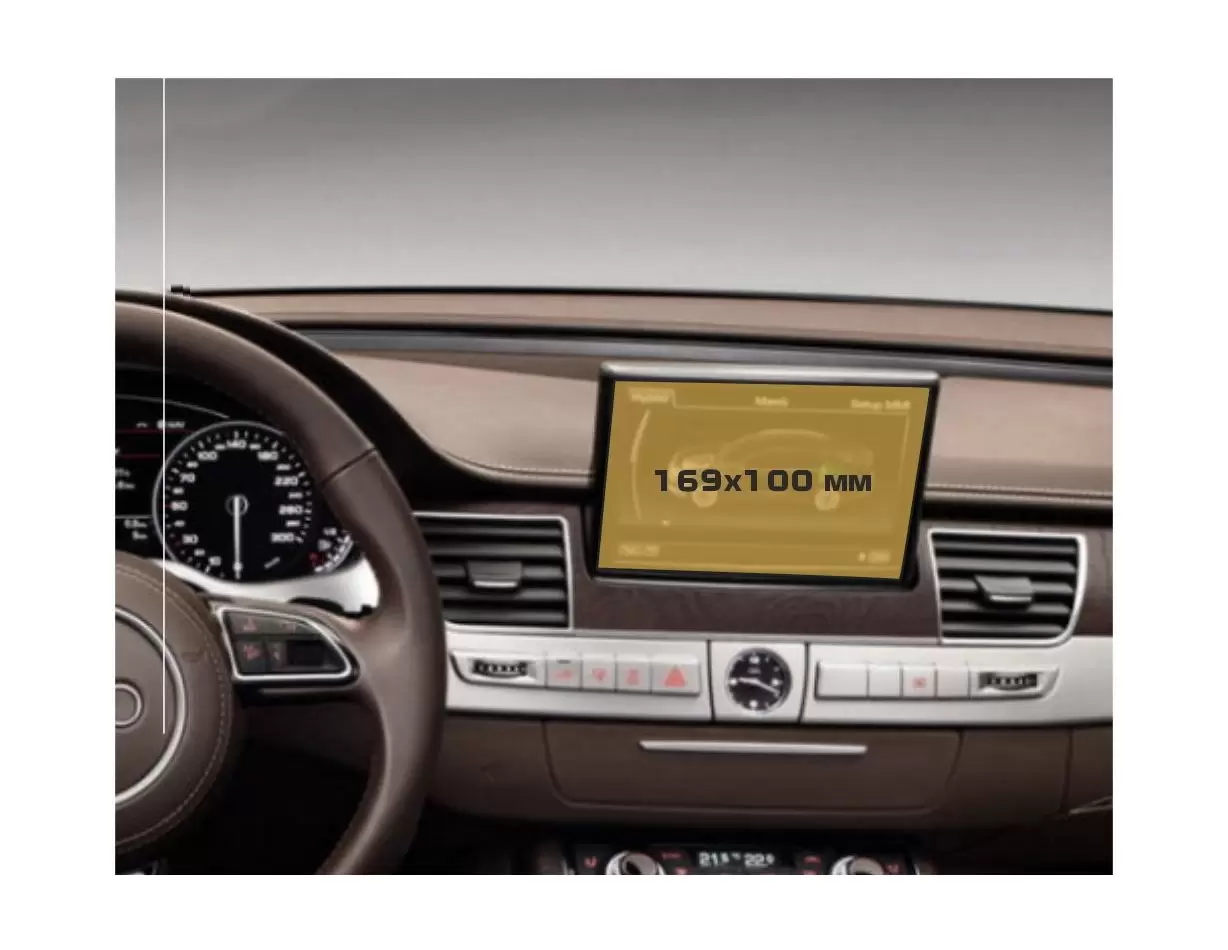Audi A7 II (4K) 2017 - Present Digital Speedometer Audi Virtual Cockpit 12,3" Vidrio protector de navegación transparente HD