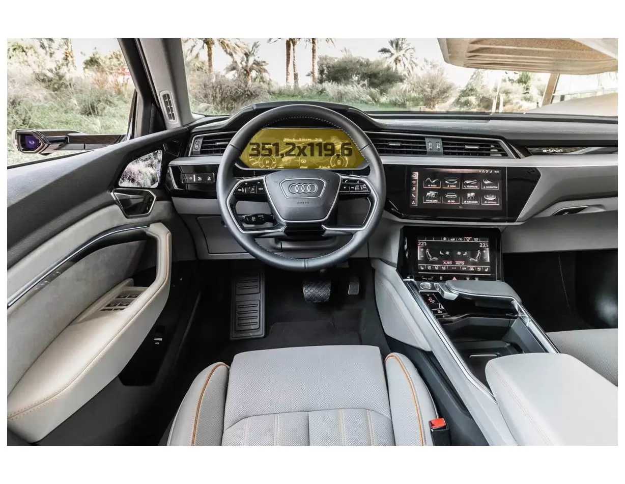Audi A8 (D5) 2019 - Present Mobile office 7" HD transparant navigatiebeschermglas