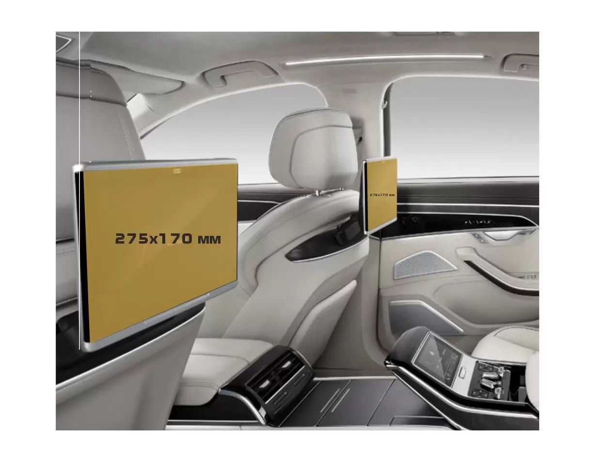 Audi A8 (D5) 2019 - Present Mobile office Samsung SM-T230NZ 7" HD transparant navigatiebeschermglas