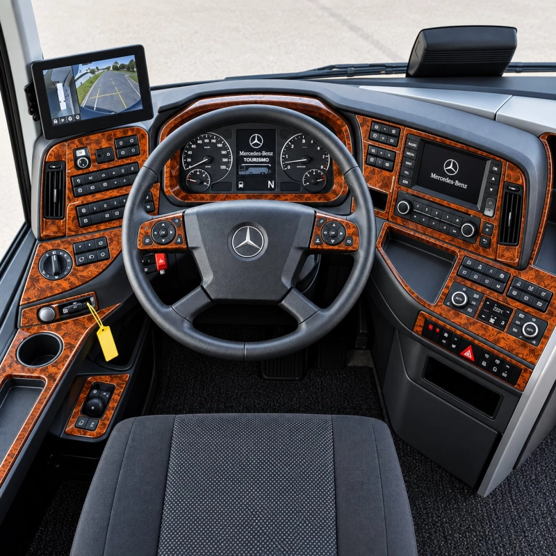 Mercedes Tourismo 2022 RHD kit 3D de molduras interiores para salpicadero 12 piezas
