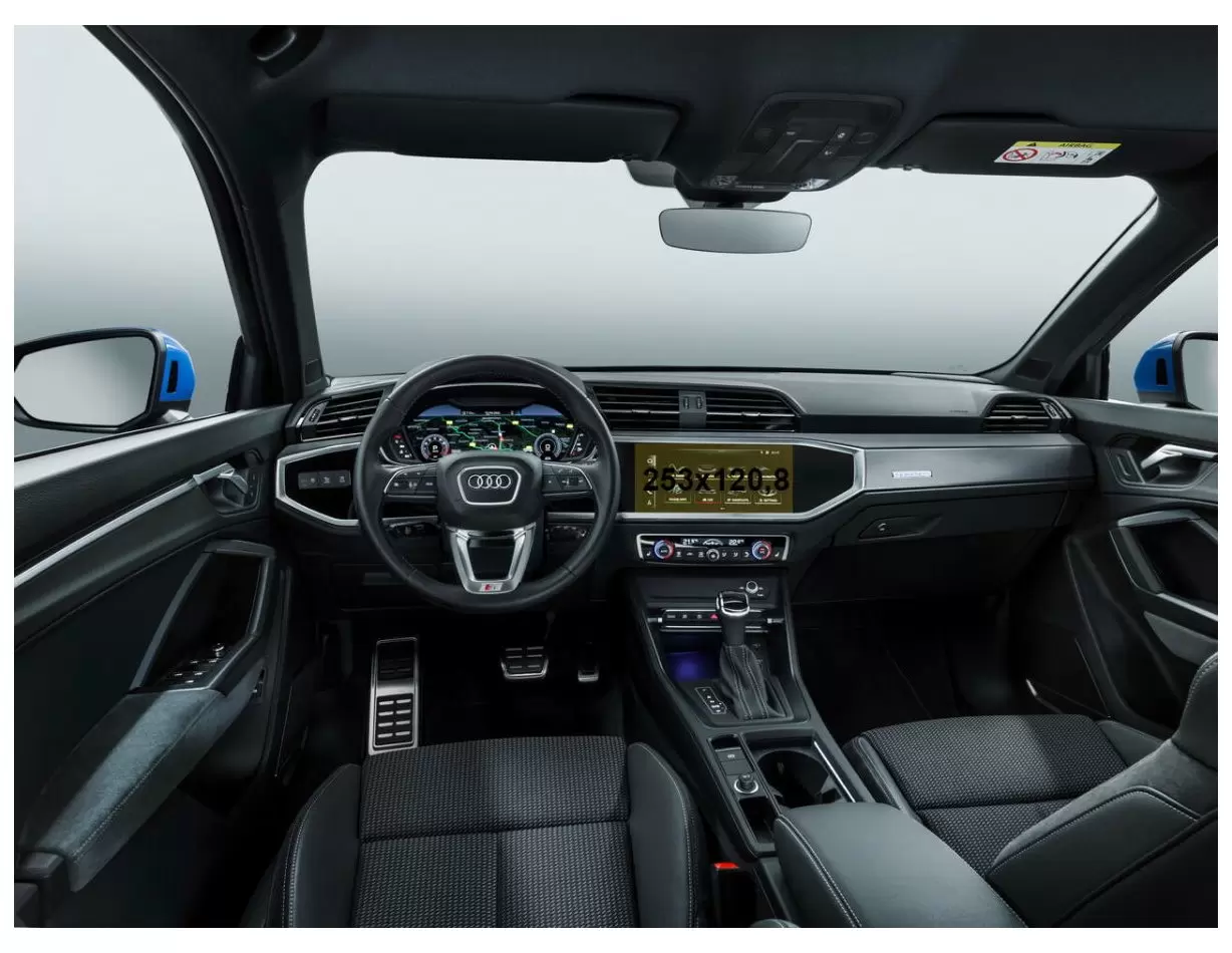 Audi E-tron GT (RS) 2021 - Present Digital Speedometer 12,3" DisplayschutzGlass Kratzfest Anti-Fingerprint Transparent - 1- Cock