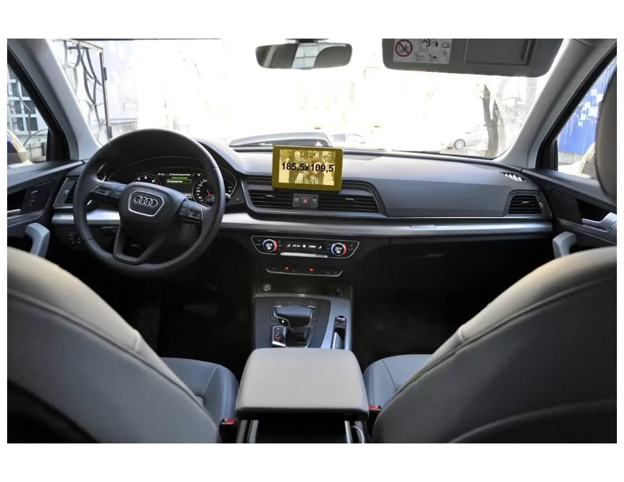 Audi Q3 II (F3) 2018 - Present Multimedia MMI 8,8" DisplayschutzGlass Kratzfest Anti-Fingerprint Transparent - 1- Cockpit Dekor 