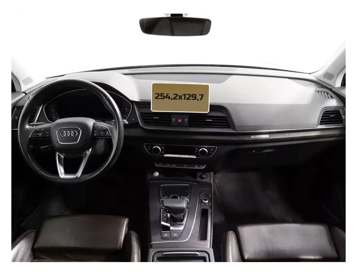Audi Q5 I (8R) 04.2008 - 08.2012 Full color LCD monitor 6.5" HD transparant navigatiebeschermglas