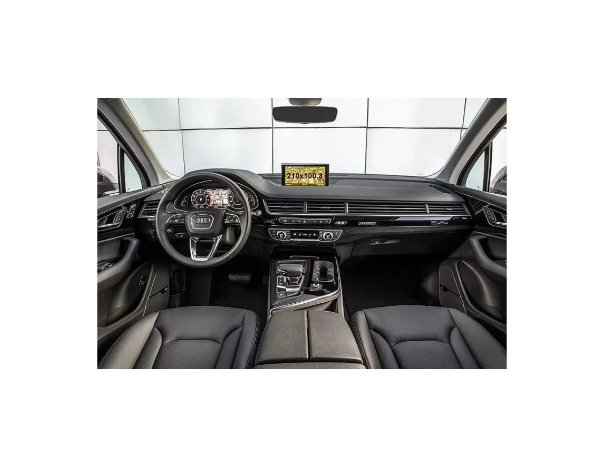 Audi Q5 II (FY) 2021 2020 - Present Digital Speedometer Audi Virtual Cockpit 8,3" HD transparant navigatiebeschermglas