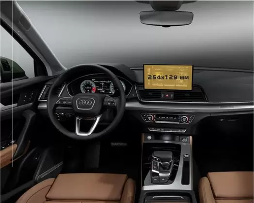 Audi Q5 II (FY) Facelift 2019 - Present Digital Speedometer Audi Virtual Cockpit 12" DisplayschutzGlass Kratzfest Anti-Fingerpri